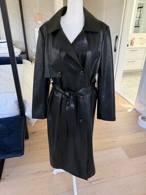 Love Token Black Faux Leather Jacket - Black